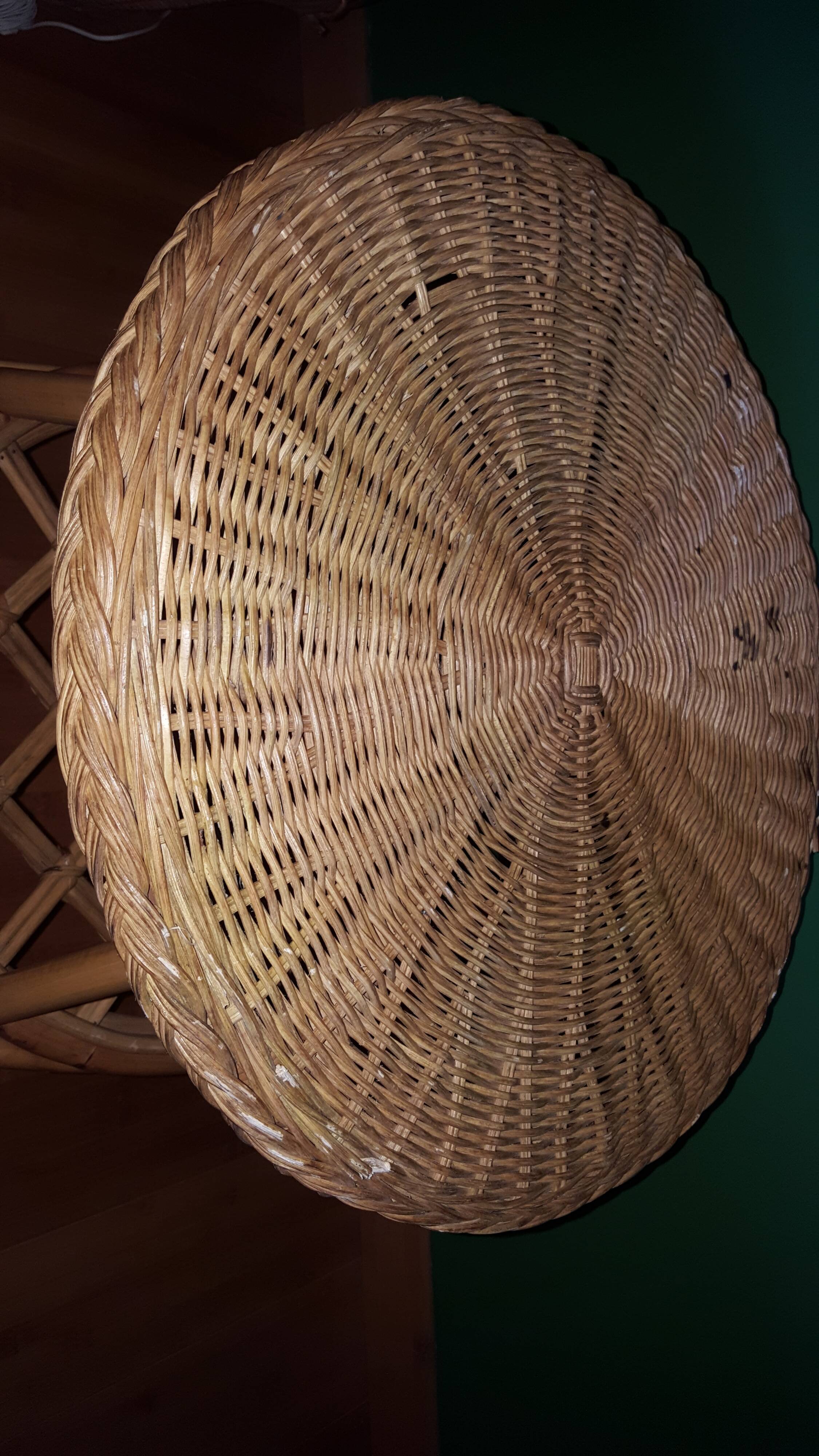 Vintage rattan table