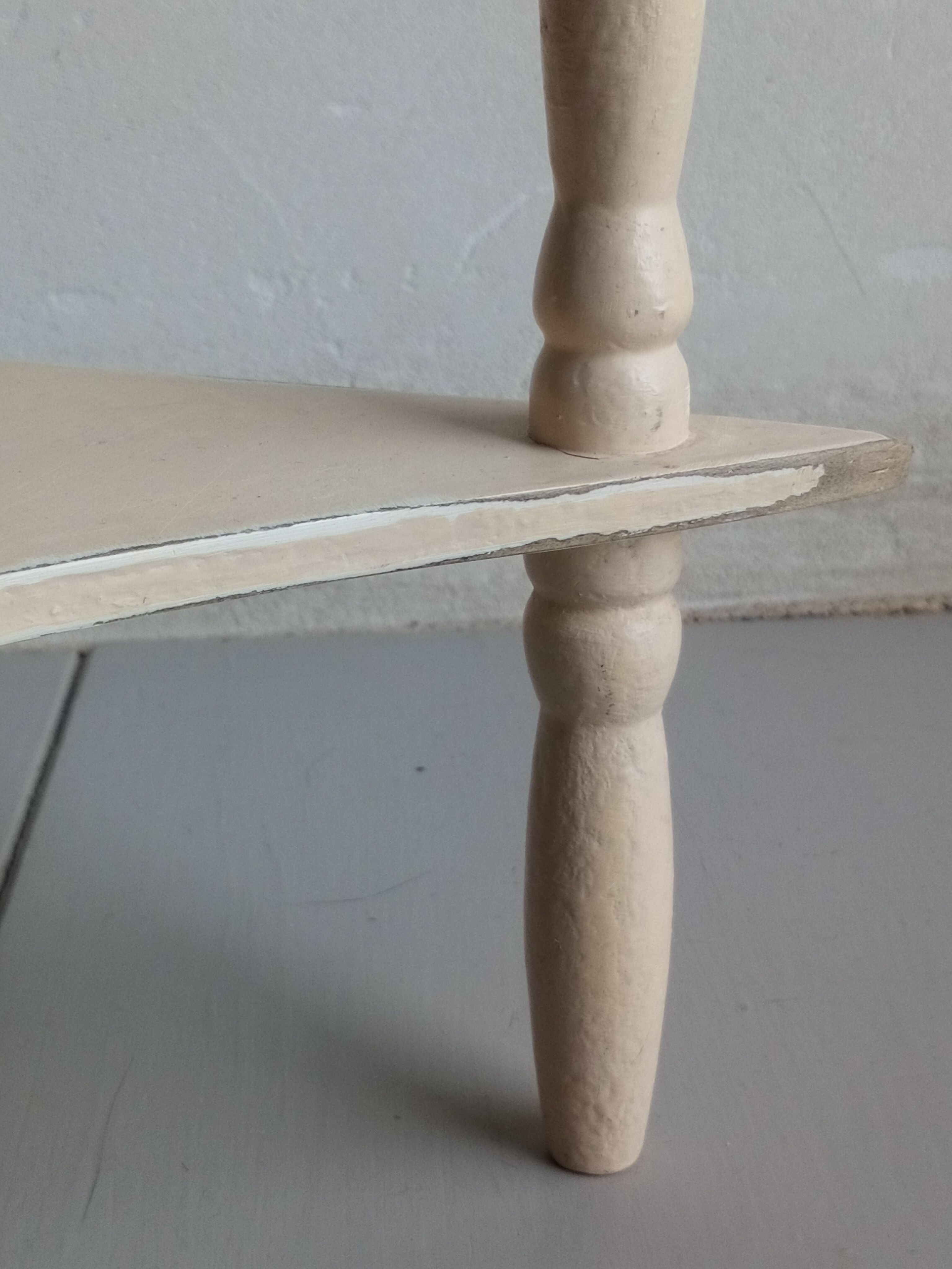 Old corner wall shelf turned wood