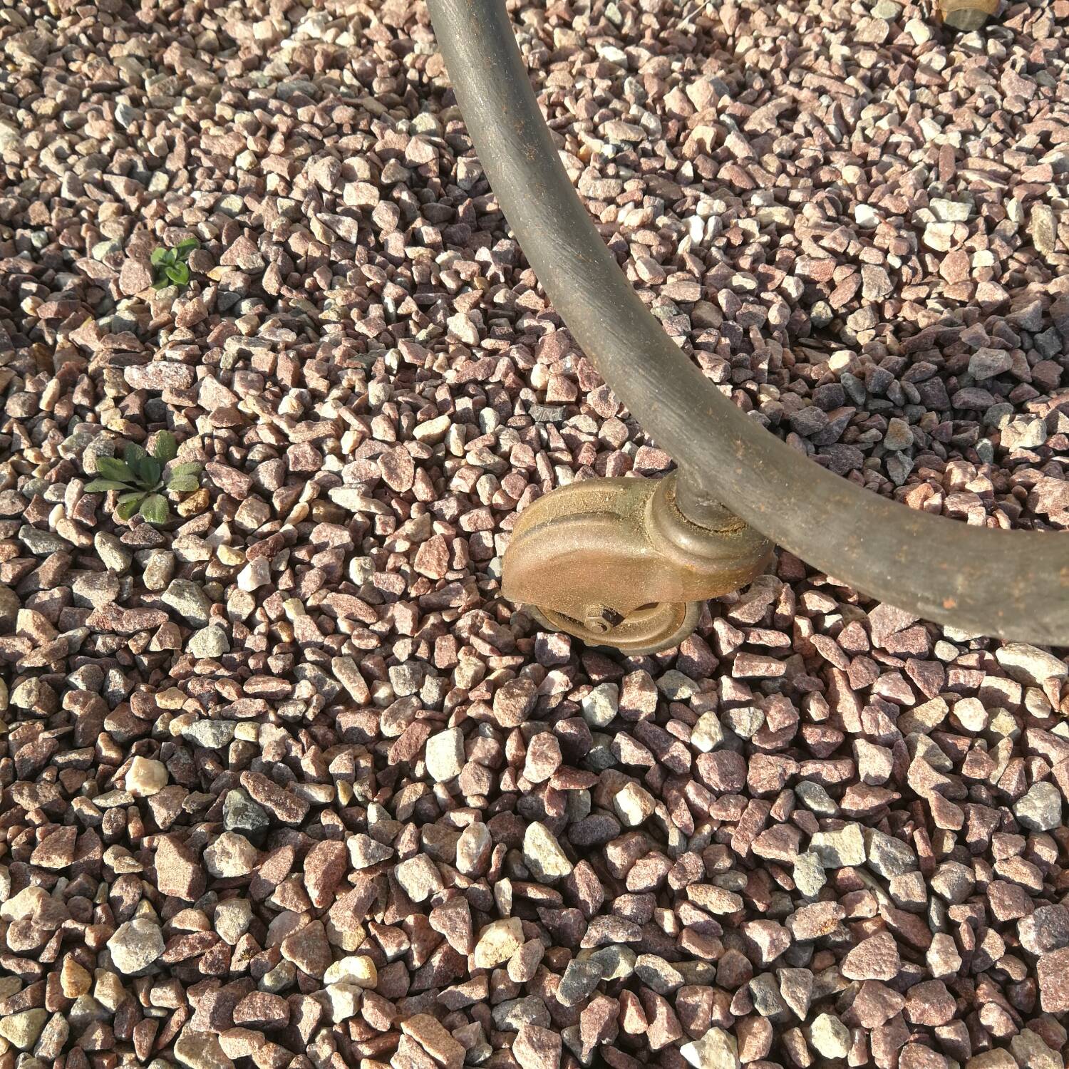 Vintage 50s trolley on wheels in tube and wooden top