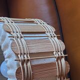 70s suspension in rattan and Scandinavian style fabrics