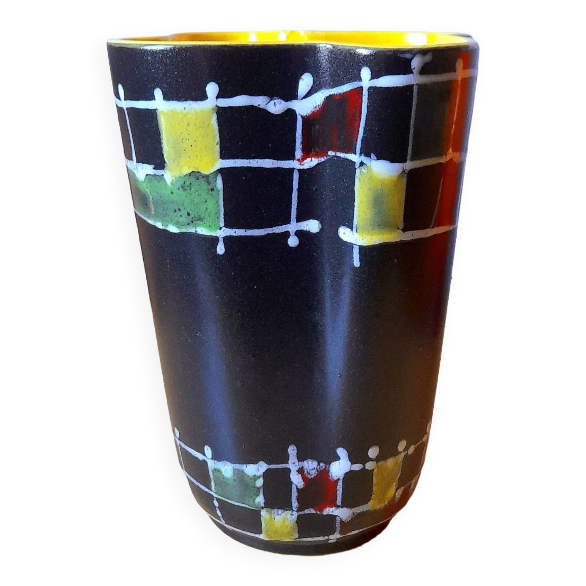 60s glazed ceramic vase