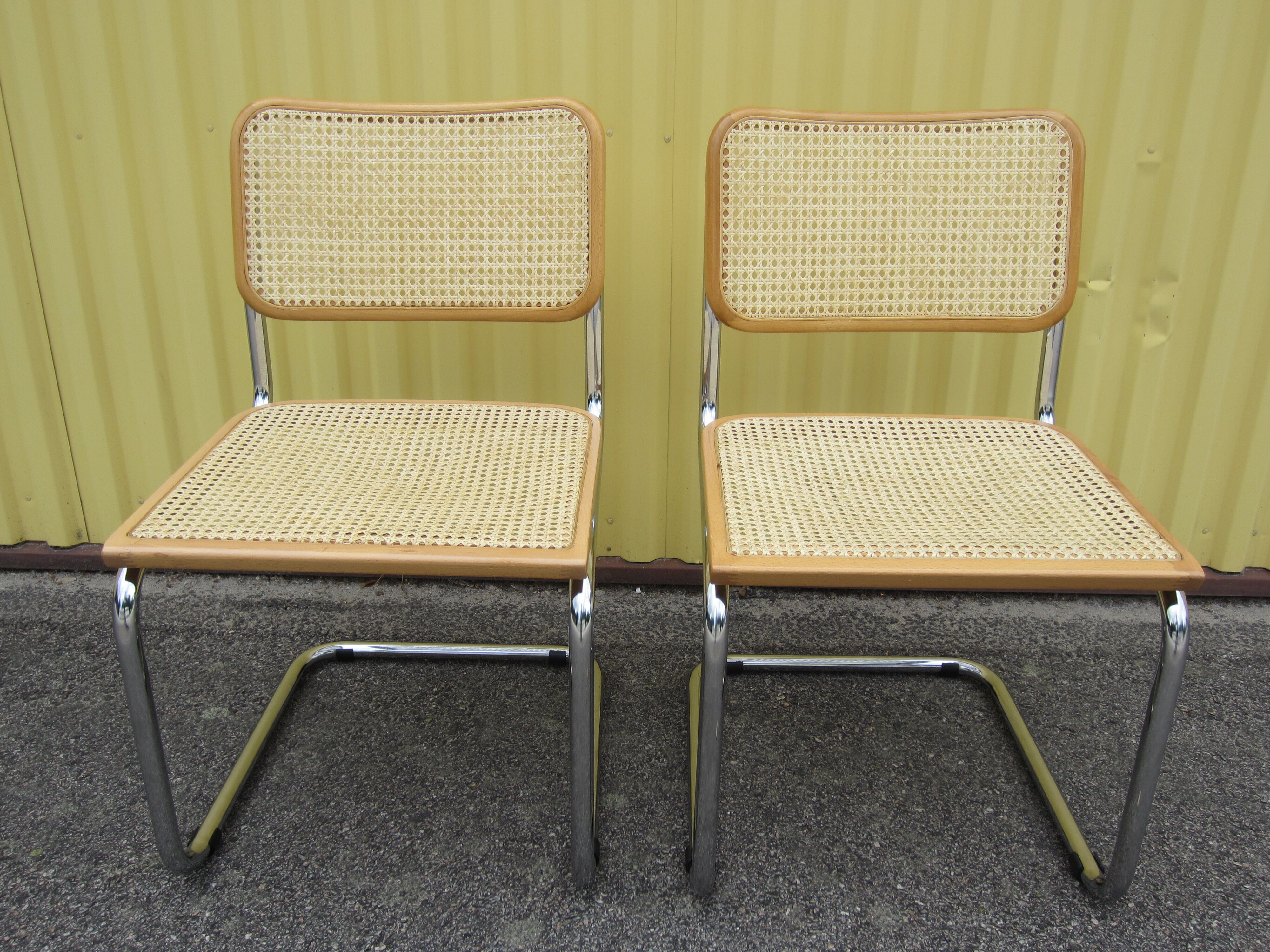 Pair of Cesca B32 chairs by Marcel Breuer