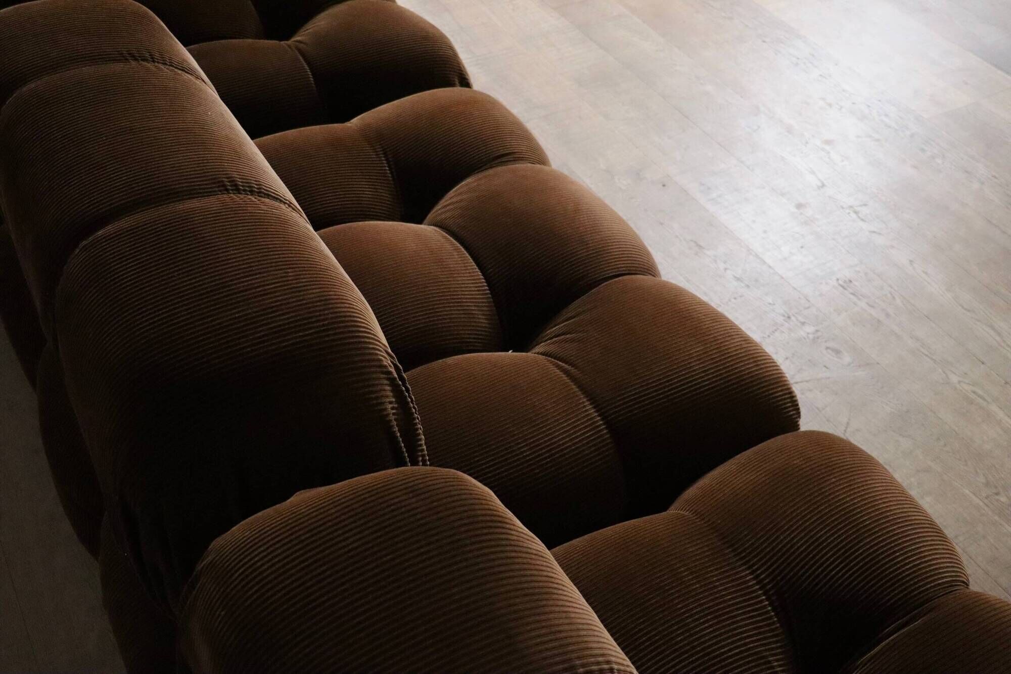 Camaleonda Sofa In Brown Corduroy By Mario Bellini For C&B Italia 1969