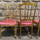 4 chairs carved wood, gilded with leaf