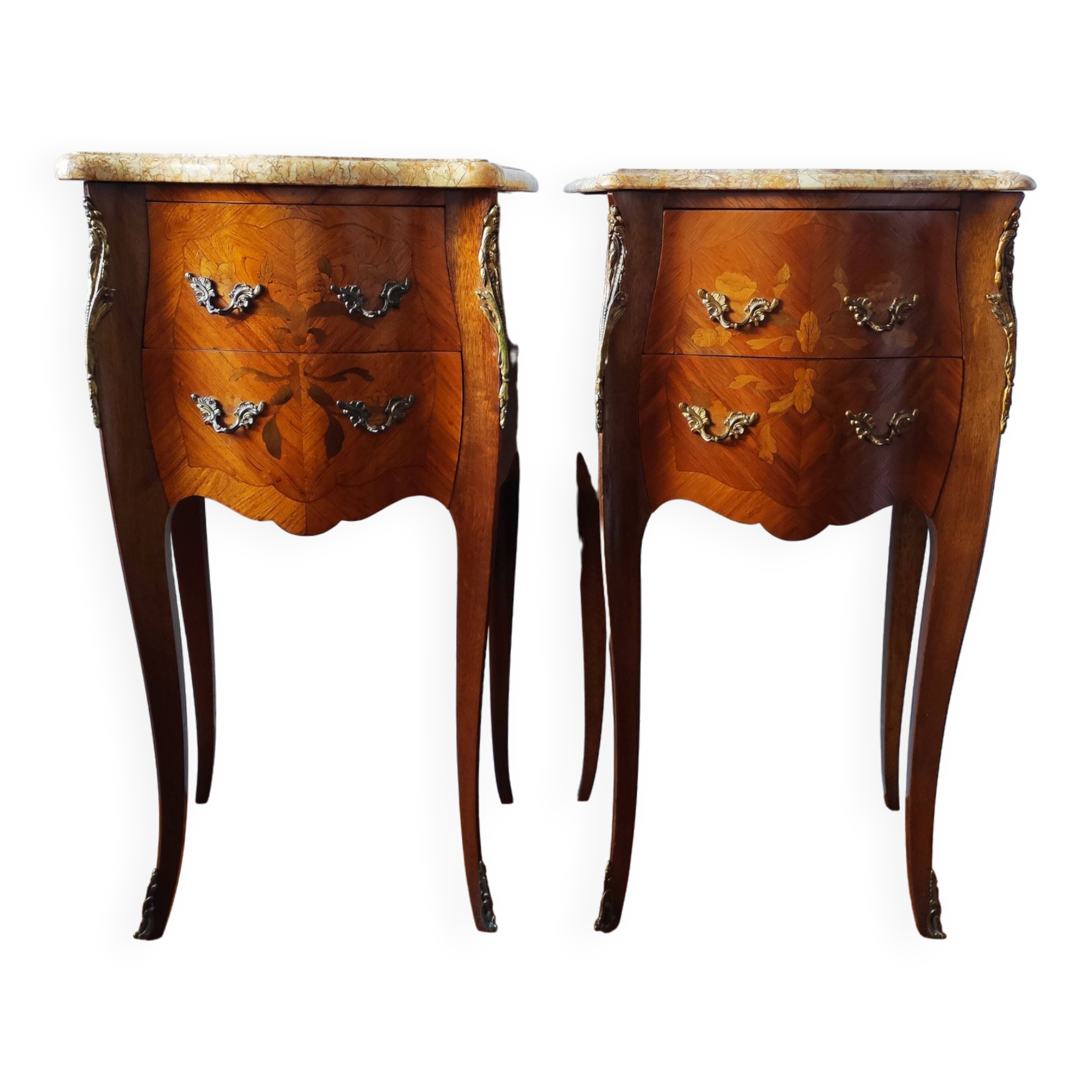 Pair of Louis XV style bedside tables