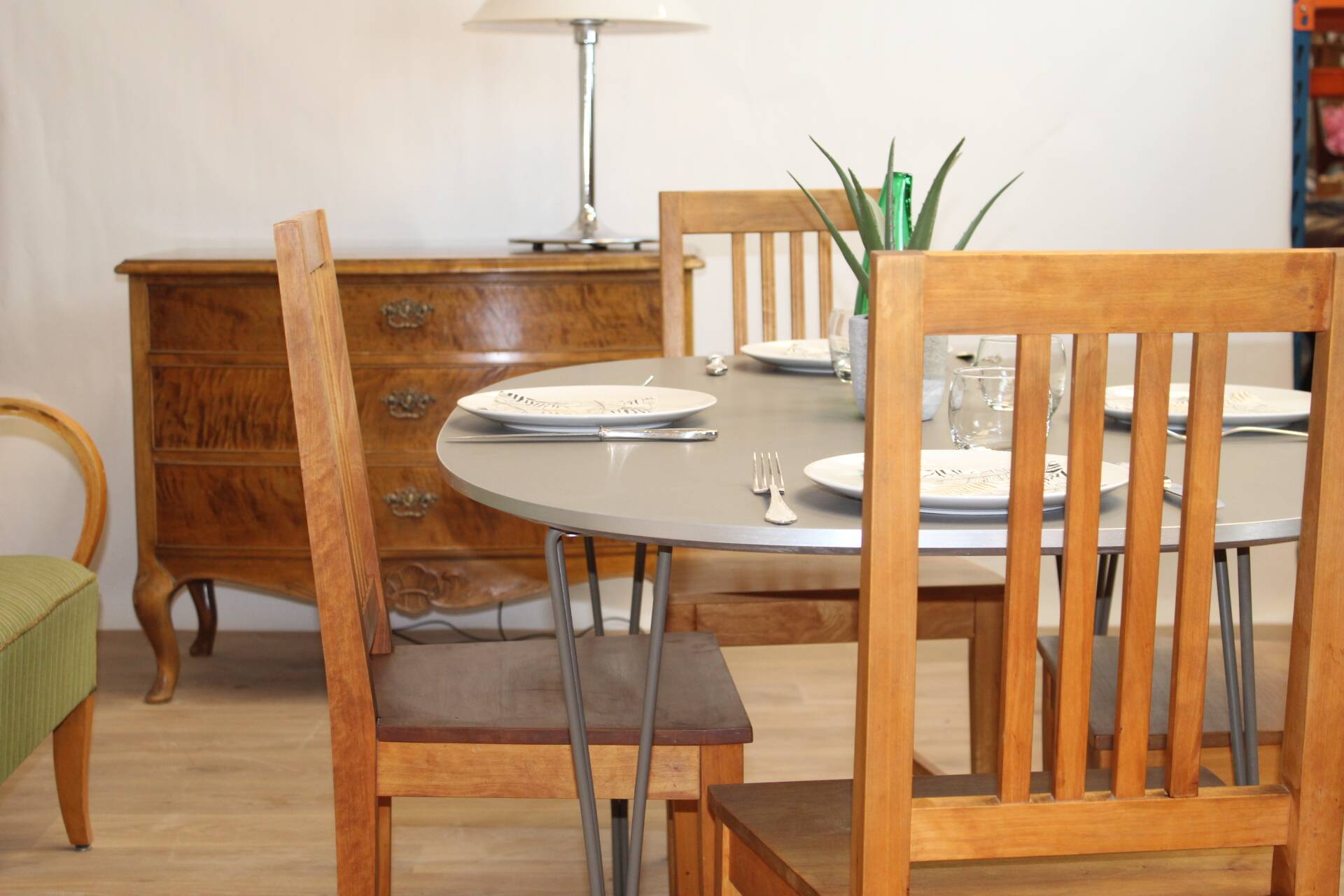 6 vintage Axel Larson chairs from mobel-shop suede