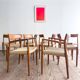 Chaises danoises en teck Mid-Century par Niels O Møller # 77 & 57 Set de 10