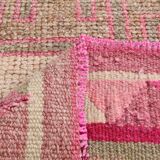 Pink Cream Turkish Runner Rug, 70x309Cm