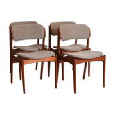Set of Four Chairs by E. Buch for O.D.Møbler, Denmark, 1960s
