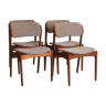 Set of Four Chairs by E. Buch for O.D.Møbler, Denmark, 1960s