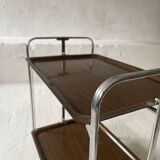 Chrome Midcentury folding service trolley, Germany 1950s