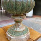 Hand-painted ceramic lamp - 1990
