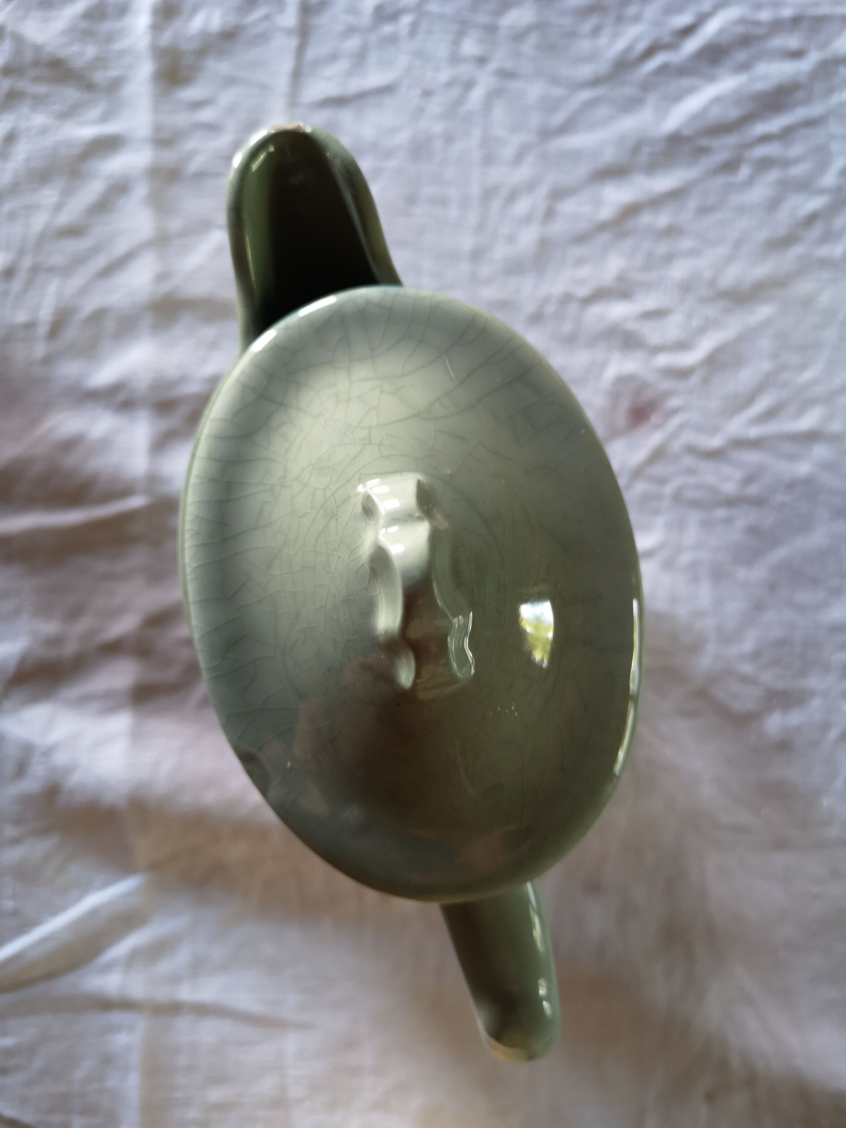 Théière années 50 bleu céladon