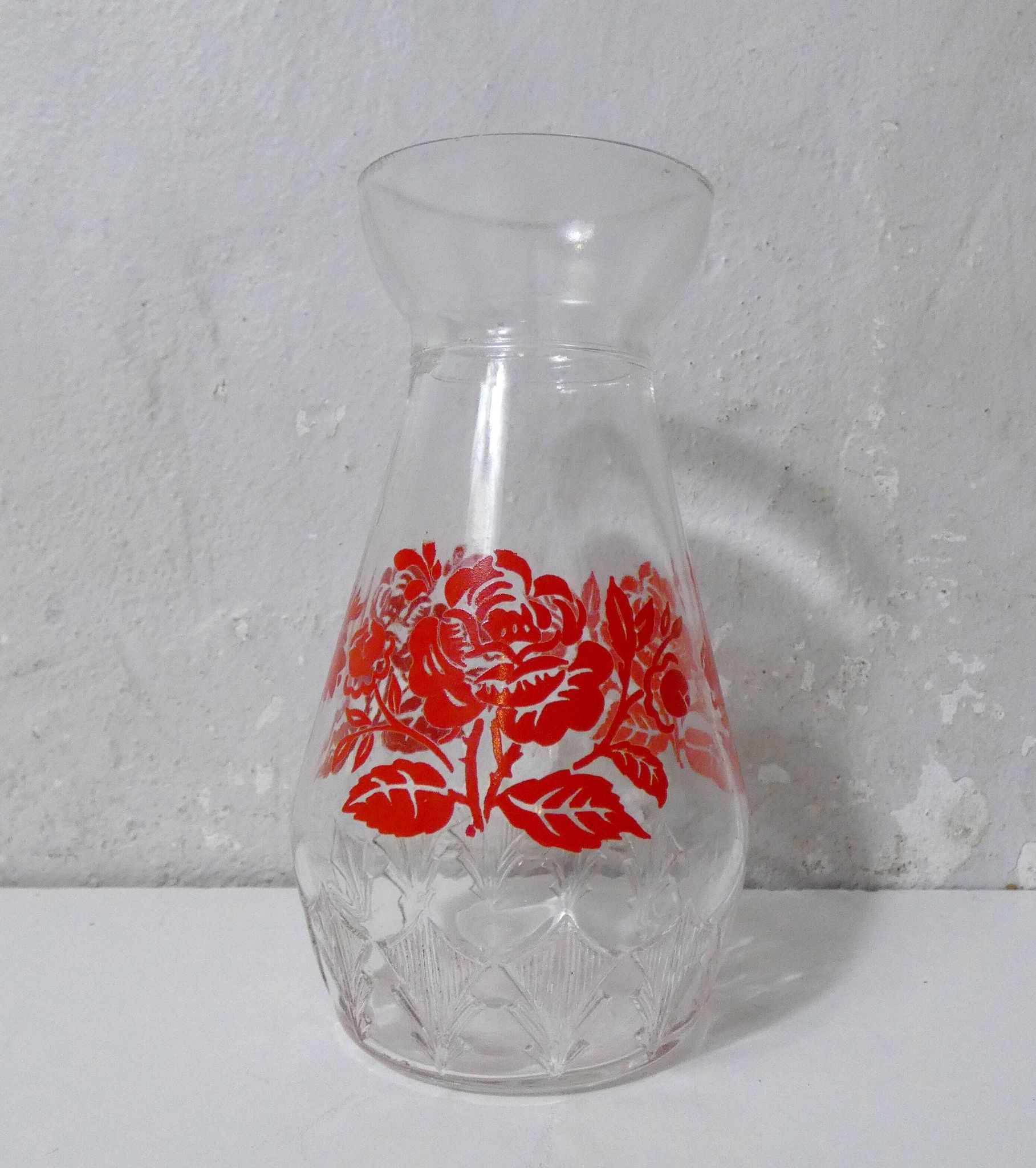 Vintage glass hyacinth bulb vase