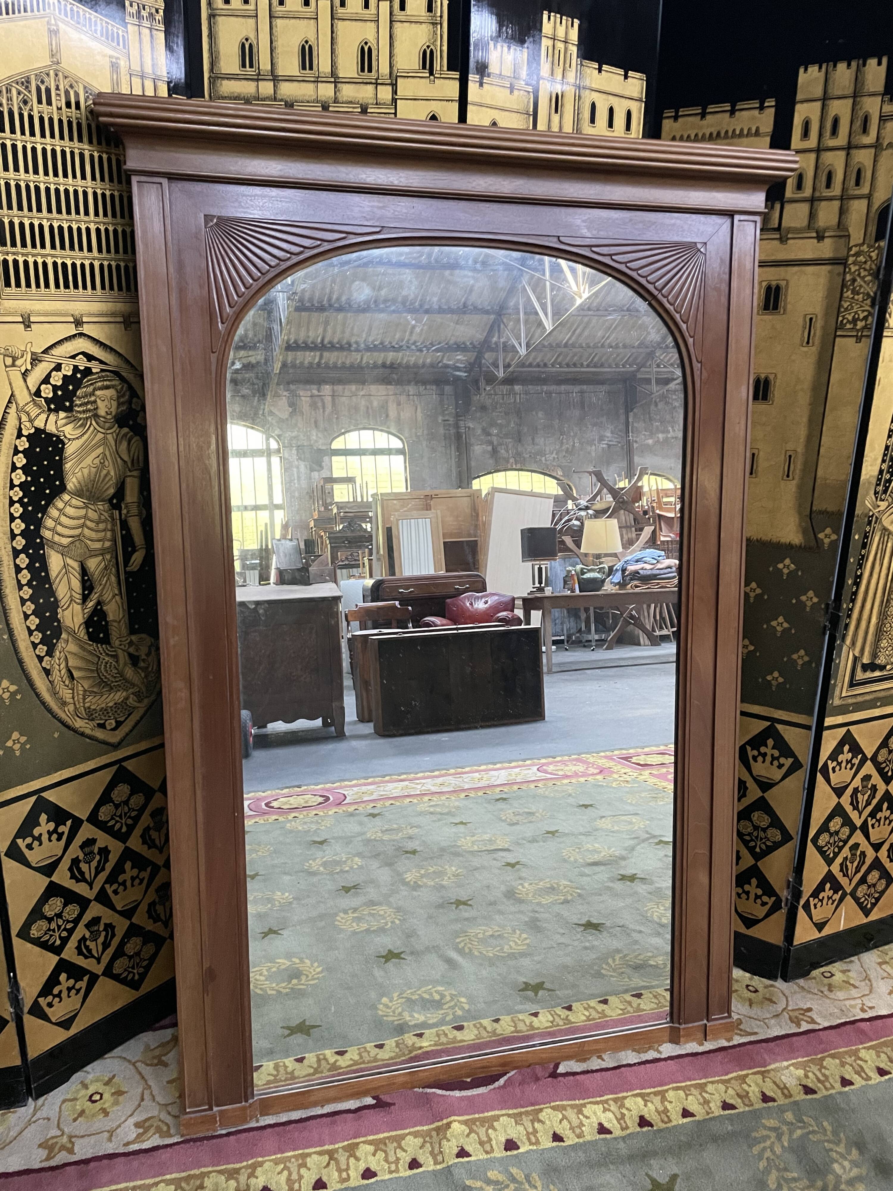 Walnut mirror Art Deco era
