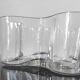 Grand vide-poche organique en verre transparent