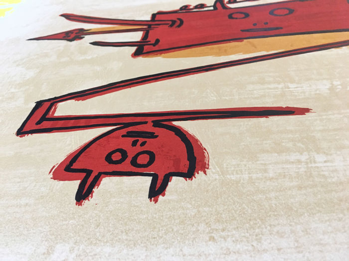 Lam Wifredo 1902-1982 El ultimo viaje del buque fantasma - 6, 1976. Original lithograph signed