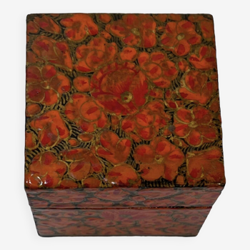 Square box in red boiled cardboard - 321.008