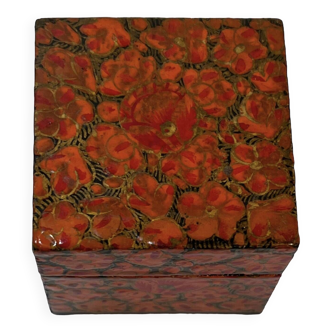 Square box in red boiled cardboard - 321.008