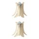 Set of Two Contemporary Italian Transparent “Felci” Murano Glass Wall Sconce