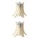 Set of Two Contemporary Italian Transparent “Felci” Murano Glass Wall Sconce