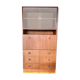 Meuble secrétaire scandinave vintage bureau avec vitrine et commode en teck caisson