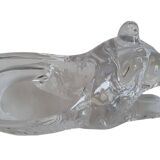 Crystal dog ashtray art v clichy france to confirm
