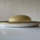 Brass disc and glass clip lamp from the mid-century by Hillebrand, 1950s, Germany.