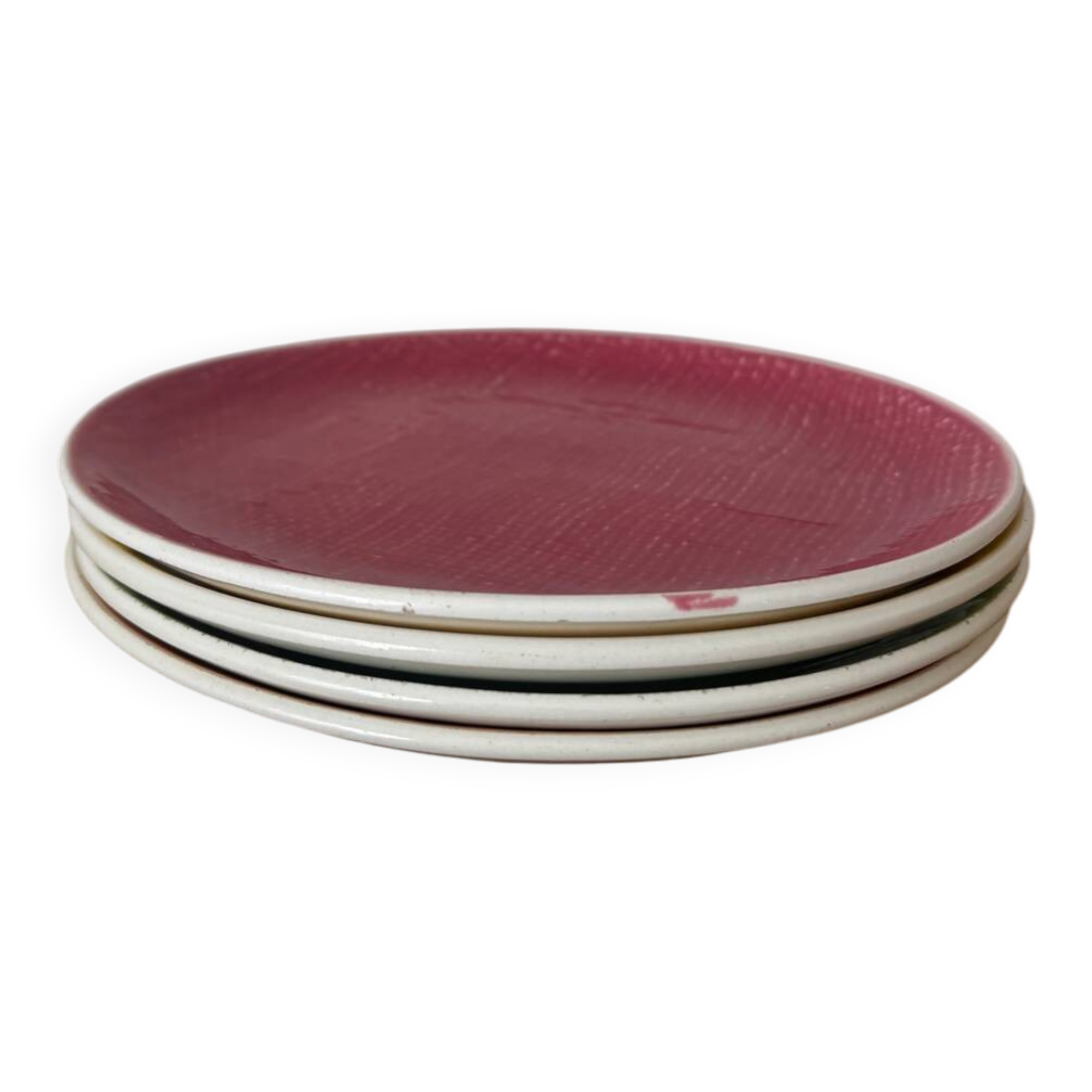 Vintage lot of 4 dessert plates Salins Deauville
