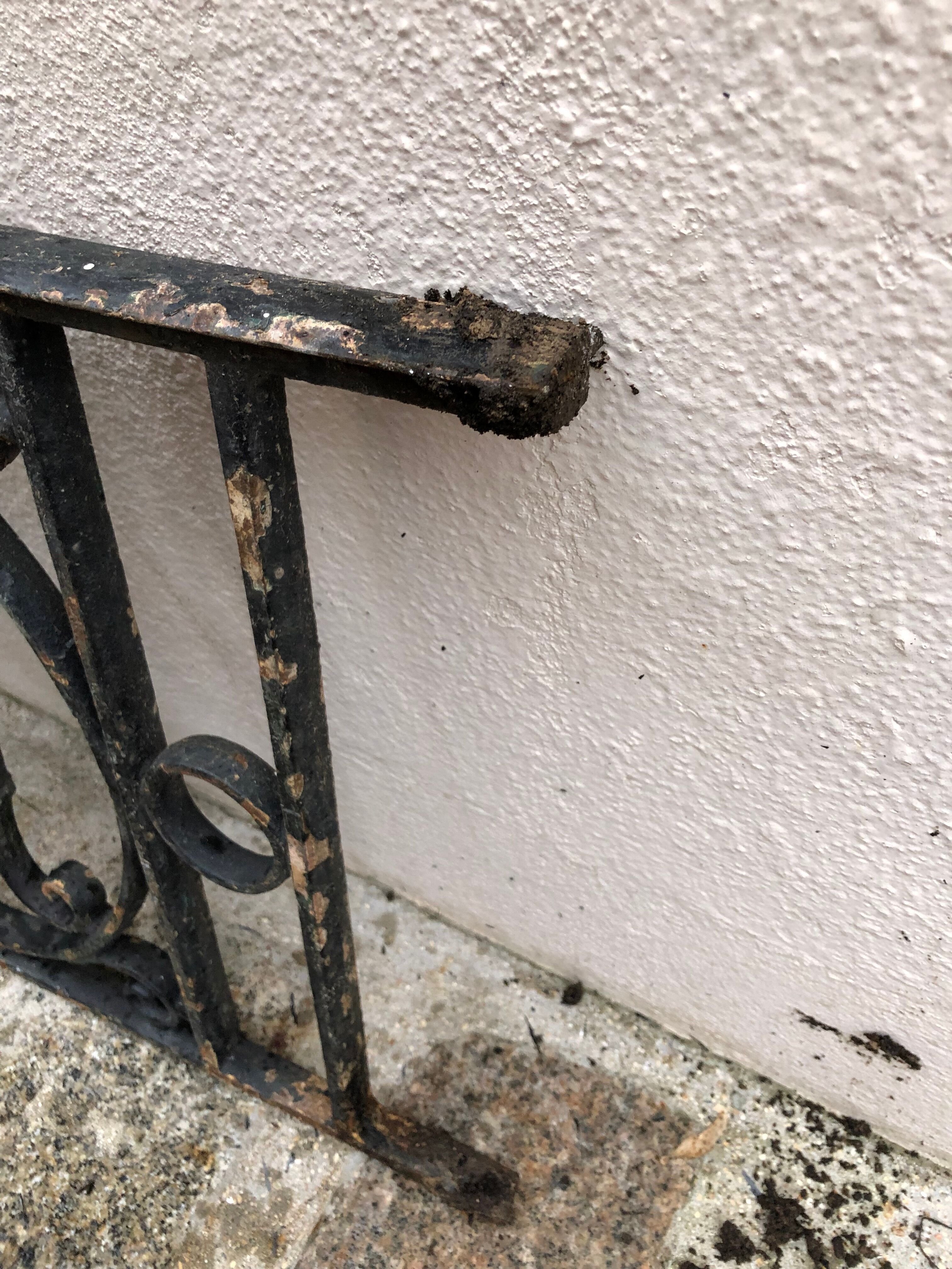 Antique cast iron balcony grill