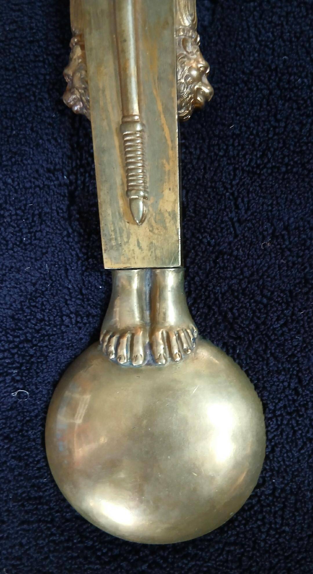 rare applique 1st Empire solid bronze Egyptian sphinx