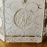 Old wrought iron fireplace screen - 8 kilograms