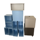 12 modular shelving caissons Cubit
