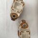 Pair of ceramic elephant ashtrays dimensions: height -14cm- width -13.5cm-
