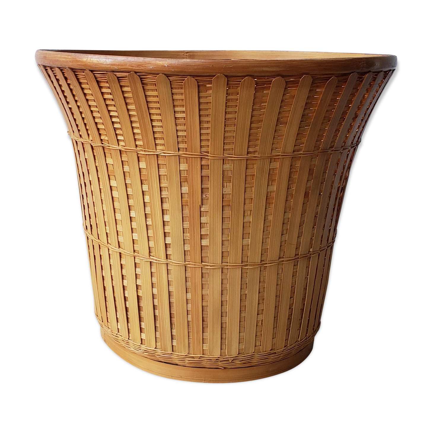 80's rattan pot cover