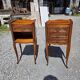 Pair of Louis XV style bedside tables in cherry wood.