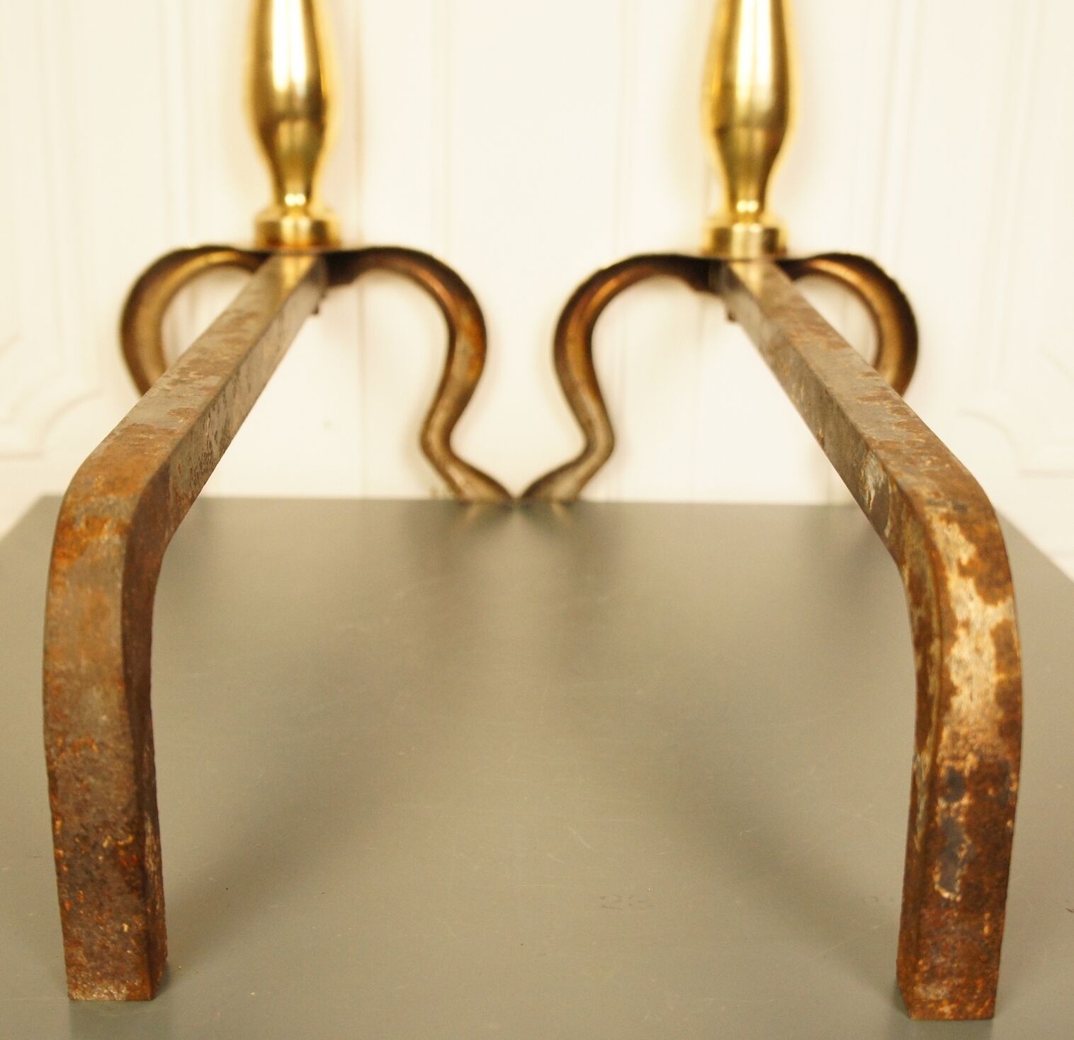 Pair of gilded metal channels