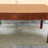 Antique writing table in mahogany, Louis Philippe style, Austria, 19th century.