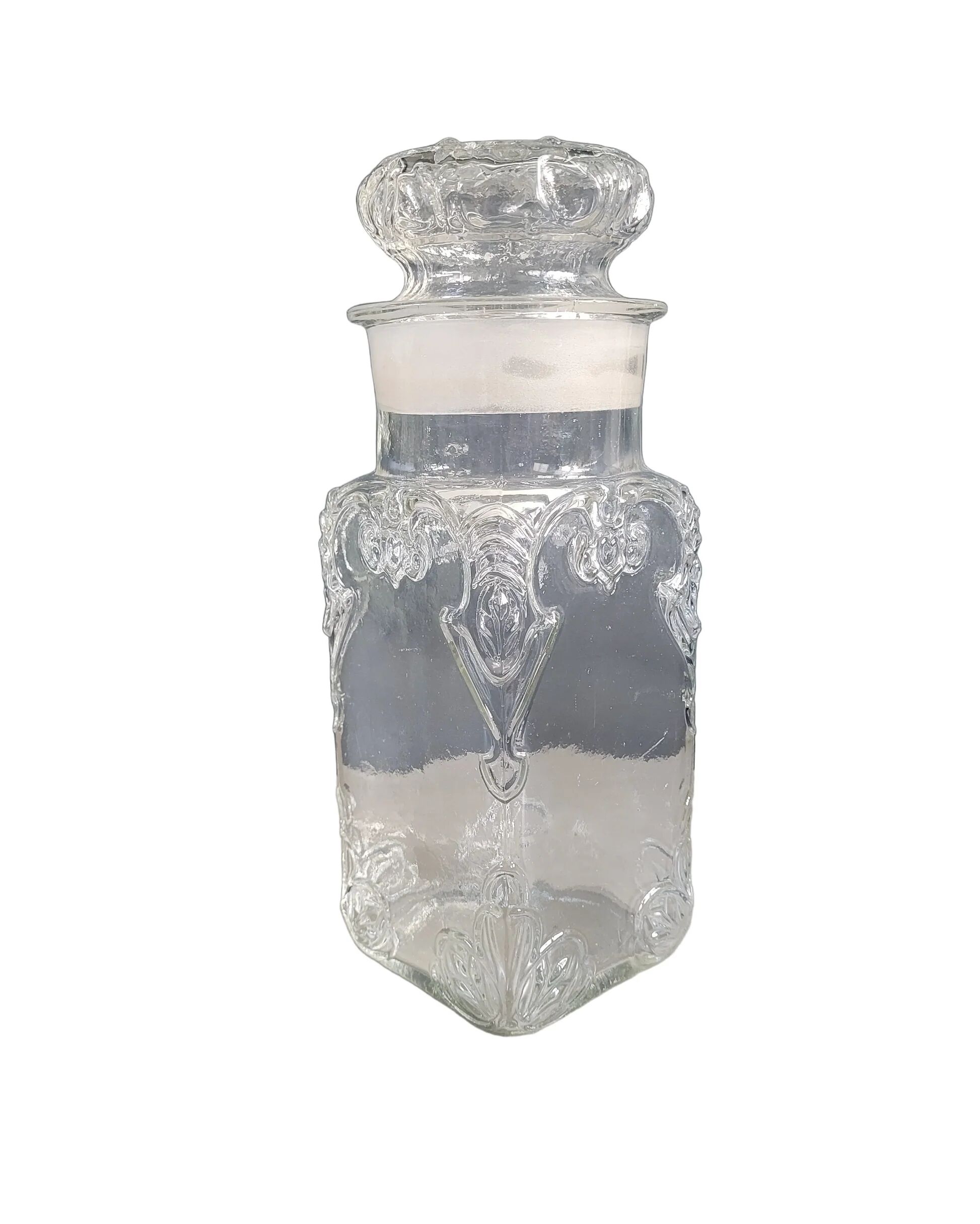 Bonbonnière ancienne en verre moulé