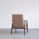 Fauteuil Henryk Lis Mid Century 1960 en Boucle Beige