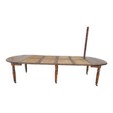 table 6 pieds louis philippe en noyer du xix ème siecle 320.50 cm de long