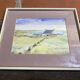 Watercolour on Paper JEAN MOREL View of Fishermen's House + White Wooden Frame