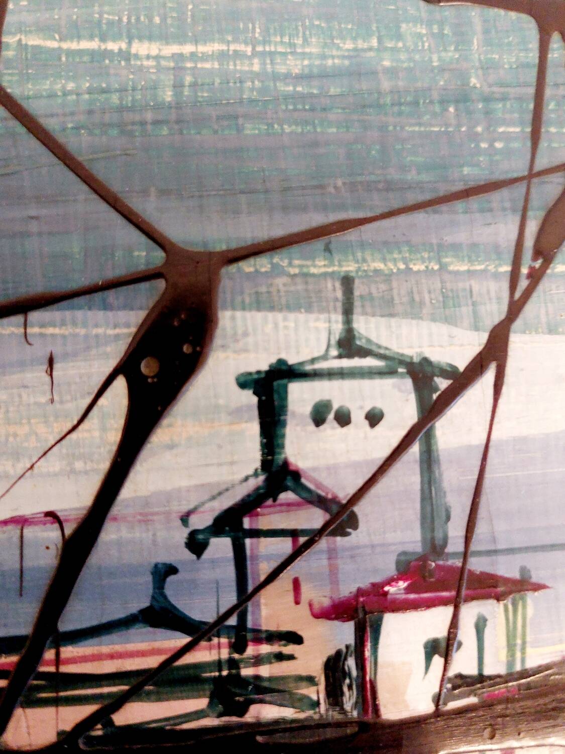 Oil painting on wood