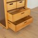 Flötotto chest of drawers, 1970s, beech, brown HPL, 6 drawers