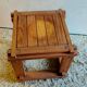 Solid wood coffee table in brutalist style - mid 20th century.