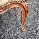 Suite de 3 fauteuils style Louis XV en bois sculpté – tapisserie tradi