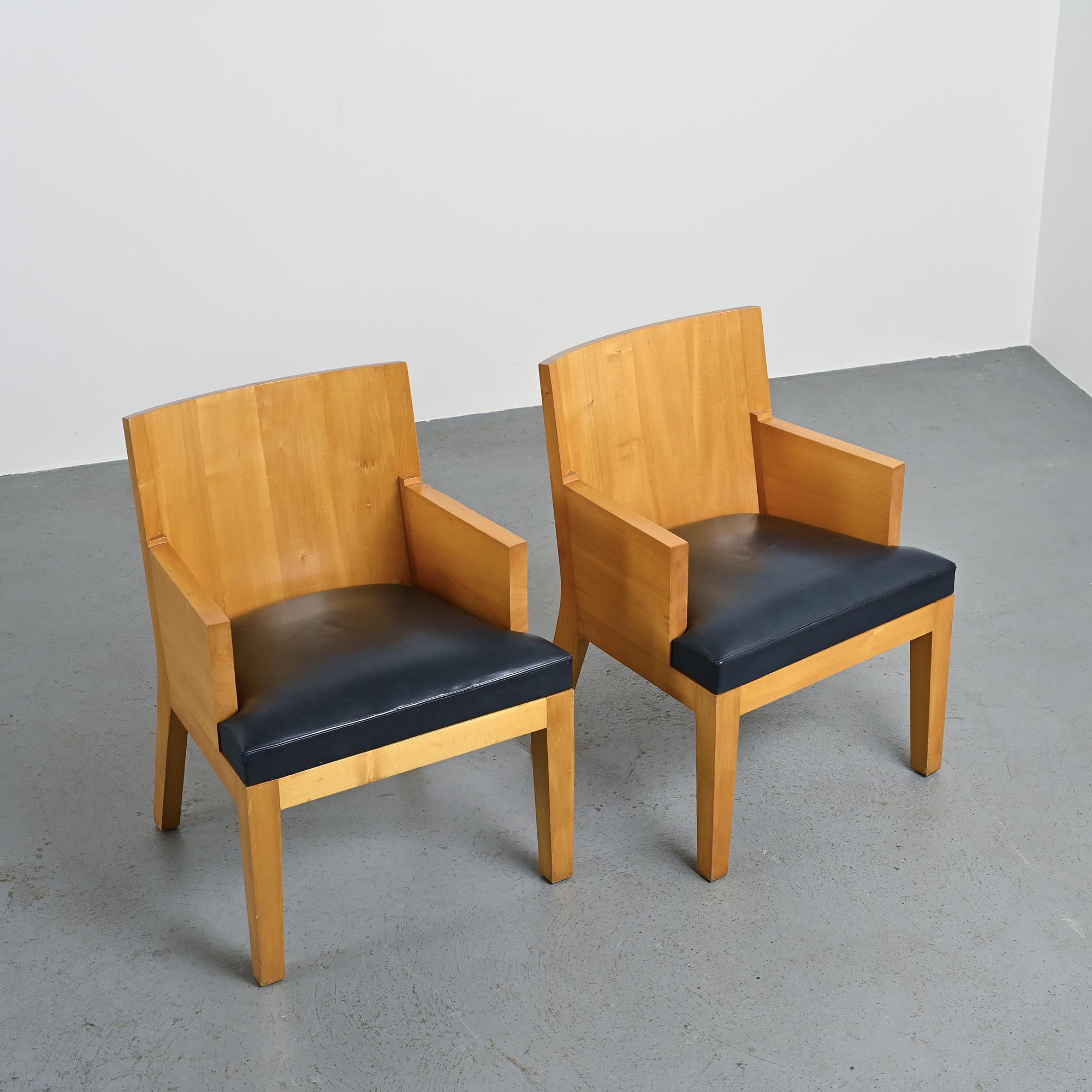 Pair of Stall armchairs by Christian Liaigre, circa 1990