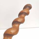 Tripod wood stool twisted feet