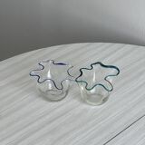 Vases miniatures verres soufflés, déco en verre transparent