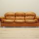 Orange leather sofa, Space Age design, 1960s, production: Italy